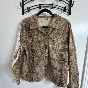 Bamboo Traders Crocodile Pattern Jacket - Brown